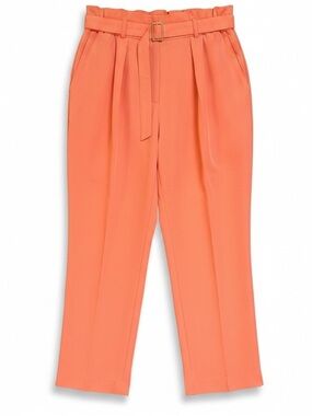 Worthington Coral Paperbag Elastic Waist Belted Dressy Career Pants PXL